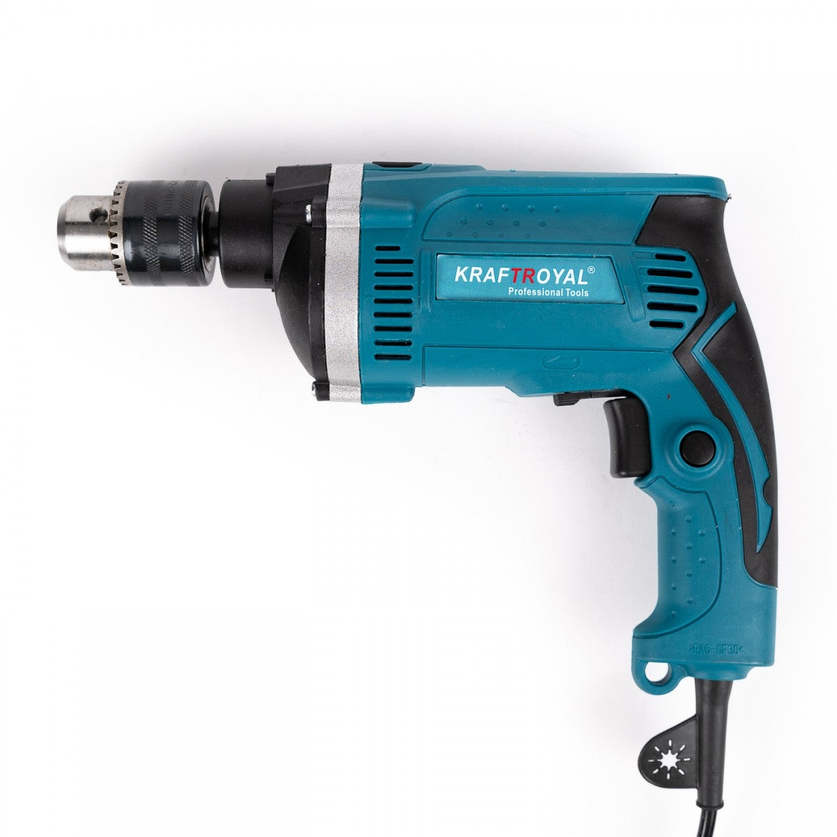 Trusa 3 scule Kraftroyal la 220V: Polizor unghiular, Fierastrau pendular, Bormasina si accesorii