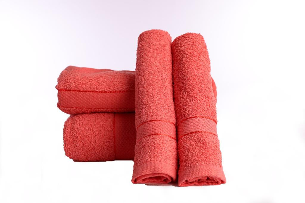 LICHIDARE DE STOC ! Set 4 prosoape, diferite culori, Pakistan, din bumbac 400 grame/metru pătrat