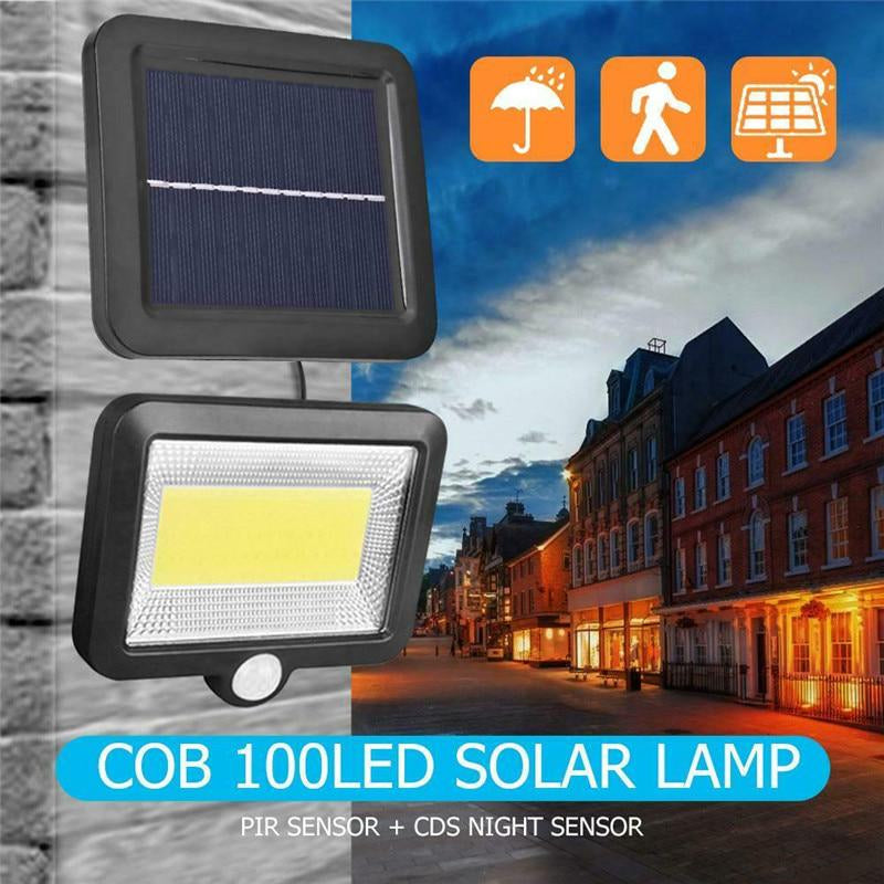 30W 100LEDs COB Lampă de perete cu lumină divizată alimentată cu energie solară pentru Grădină exterioară