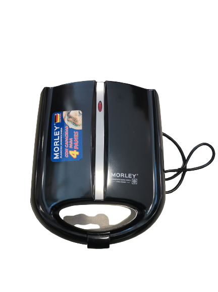 Sandwich maker Morley GH-C094, capacitate 4 sandwich-uri, putere 1500W, strat anti-aderent, indicator luminos