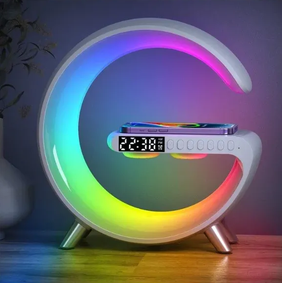 Boxa Mini bluetooth G63 cu Statie incarcare wireless si lampa RGB