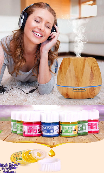 DIFUZOR AROMATERAPIE DIAMOND HARMONY !!!! Set 4 uleiuri esentiale pentru aromaterapie, 4 x 10 ml