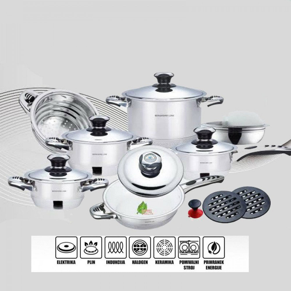Set vase si oale de gatit 16 piese fund capsulat 11 straturi