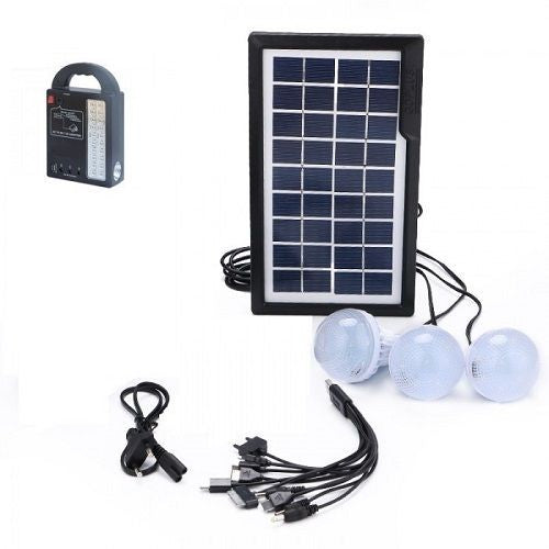Kit solar cu lanterna LED , 3 becuri si cablu .