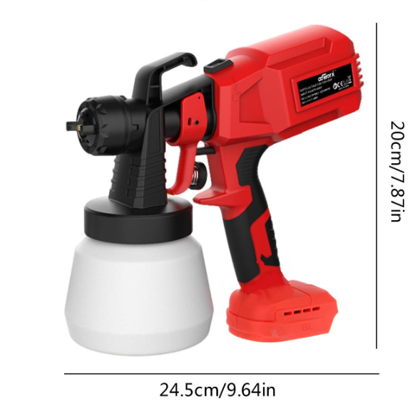 Pistol de vopsit cu acumulator, 21V, Li-Ion,rezervor 800ml, 650ml/min