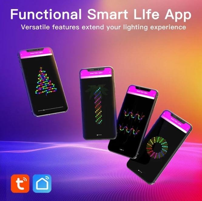 Instalatie LED 5m/10 m, TarTek Wifi RGB, sincronizare muzicala, telecomanda, alimentare USB 5V, compatibila cu aplicatiile Smart Life, Tuya, Alexa Google Home