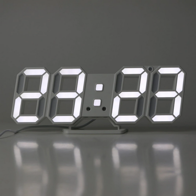 Ceas Desteptator Home LTC 04, Digital, 3D, Led, Alb