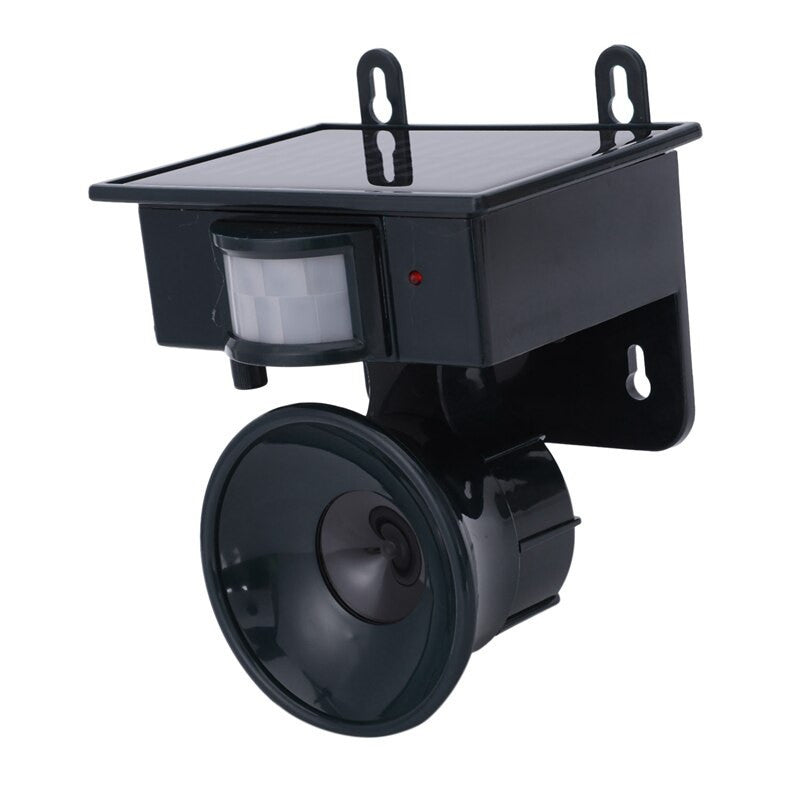 Pest Repeller solar cu ultrasunete pentru dăunători. Dispozitiv de respingere a dăunătorilor animale Senzor PIR Păsări de grădină, Respingător de pisici, câini si tine păsările departe