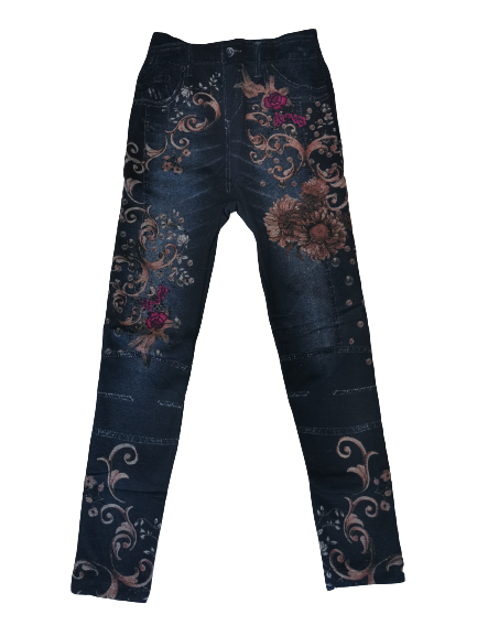 Colanti tip Jeans Set 2 Perechi Imblaniti TeleshopTV