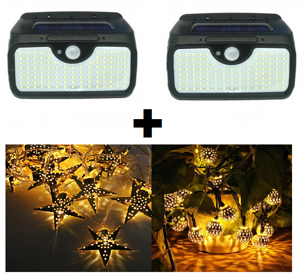 Set 2 Lampi led cu senzor de miscare + Lumini De Decorare 4M