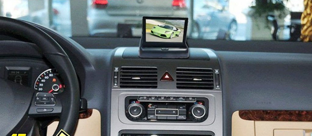 Pachet Asistenta la Parcare Cu Monitor Video Auto Rabatabil Lcd 3.5 Inch si Camera