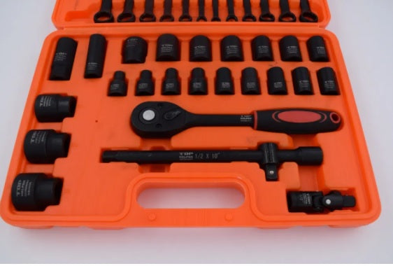 Trusa tubulare impact clichet si chei combinate fixe si inelare 37 pcs