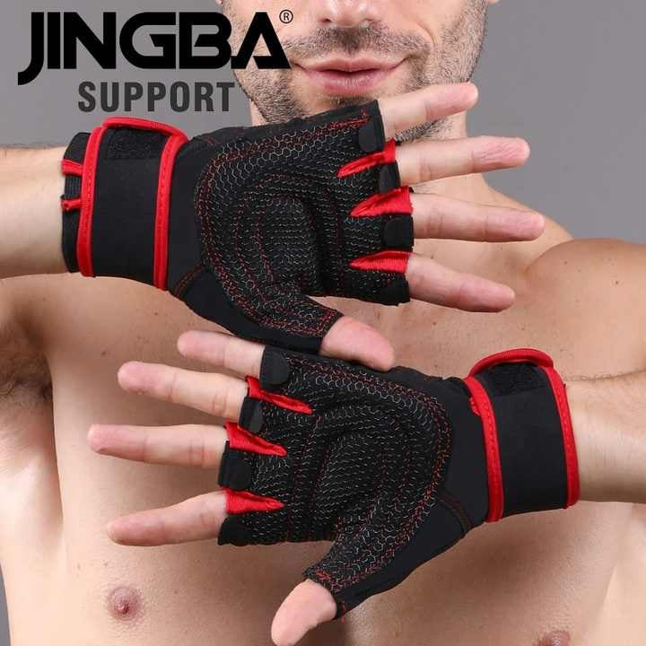 Manusi de antrenament pentru sala si fitness cu protectie palma, din material respirabil