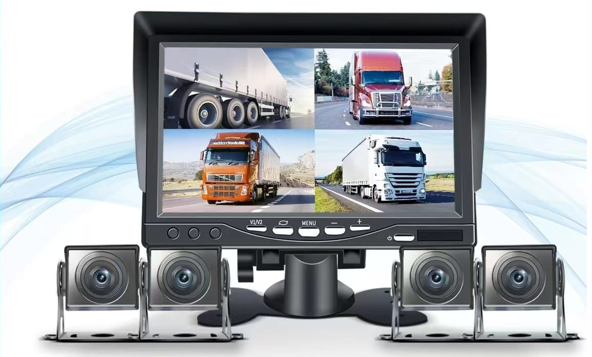 SET MONITOR AUTO 2 / 4 CAMERE METALICE PENTRU TIRURI, AUTOCARE, CAMIOANE
