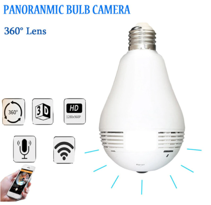 Bec cu camera de supraveghere IP