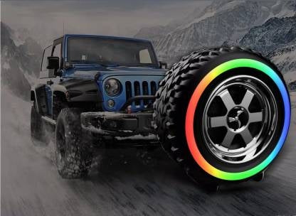 Boxa portabila in forma de anvelopa, bluetooth mp3 si radio fm, TF, lumini rgb