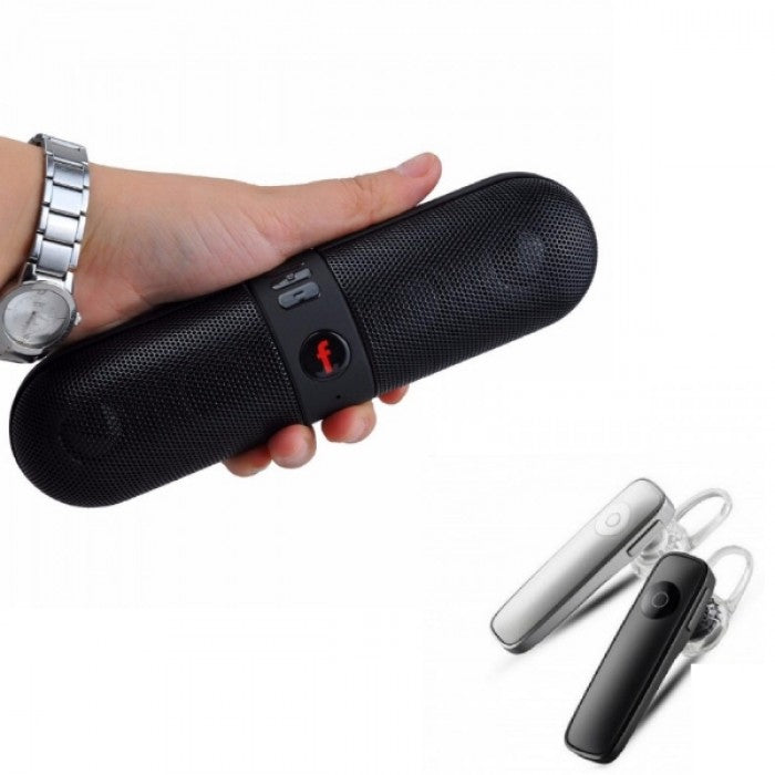 Boxa Portabila cu Bluetooth ,Radio FM ,USB ,Card cu sunet puternic + Cadou: Casca bluetooth