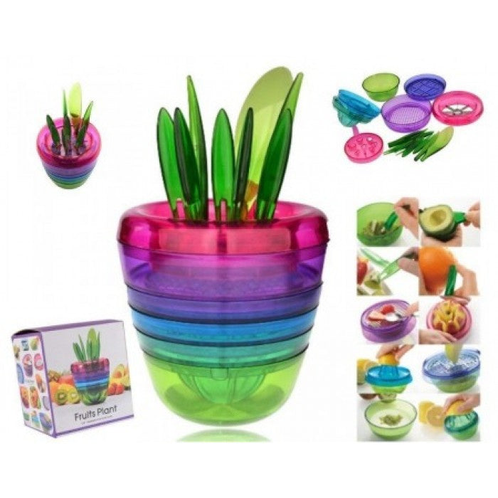 Set pentru stors, decojit, taiat legume si fructe 10 in 1