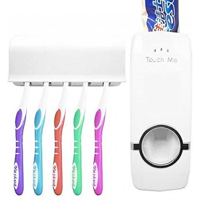 1+1 Gratis: Dozator automat pasta de dinti + Cadou: Suport de periute