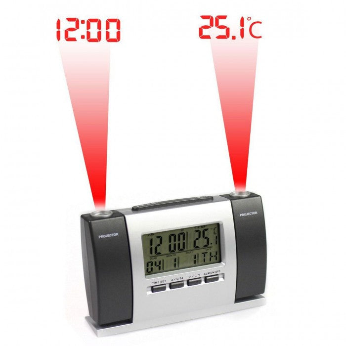 Ceas cu dubla proiectie pe tavan ora si temperatura