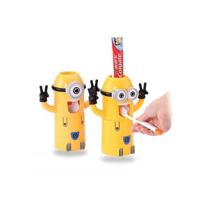 Dozator Minions pasta de dinti + suport periuta minion