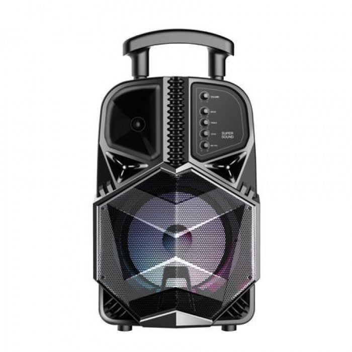 Boxa portabila karaoke X12 1000 W cu microfon, Micro SD card, AUX in, USB bluetooth , display digital