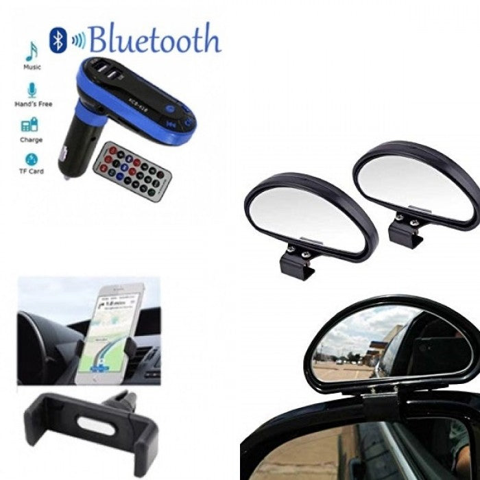 Set 2 x oglinda auxiliara unghi mort, cu prindere exterioara + MODULATOR FM MP3 PLAYER + SUPORT AUTO TELEFON