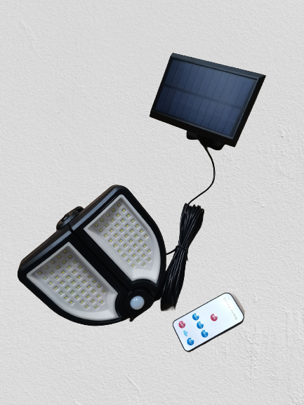Lampa Dubla split, cu panou solar telecomanda si senzor de de miscare