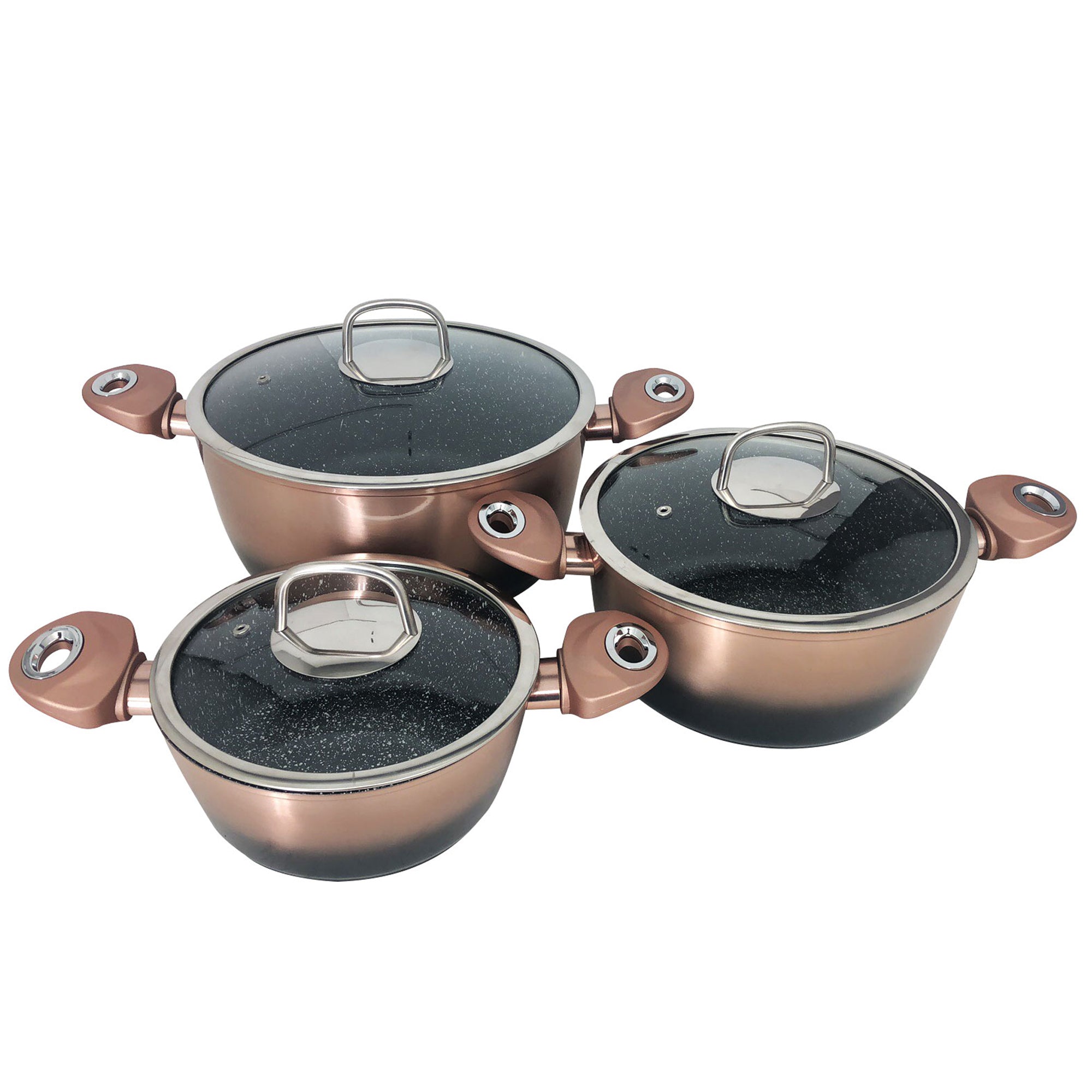 Set 6 piese oale marmurate Imperial Collection