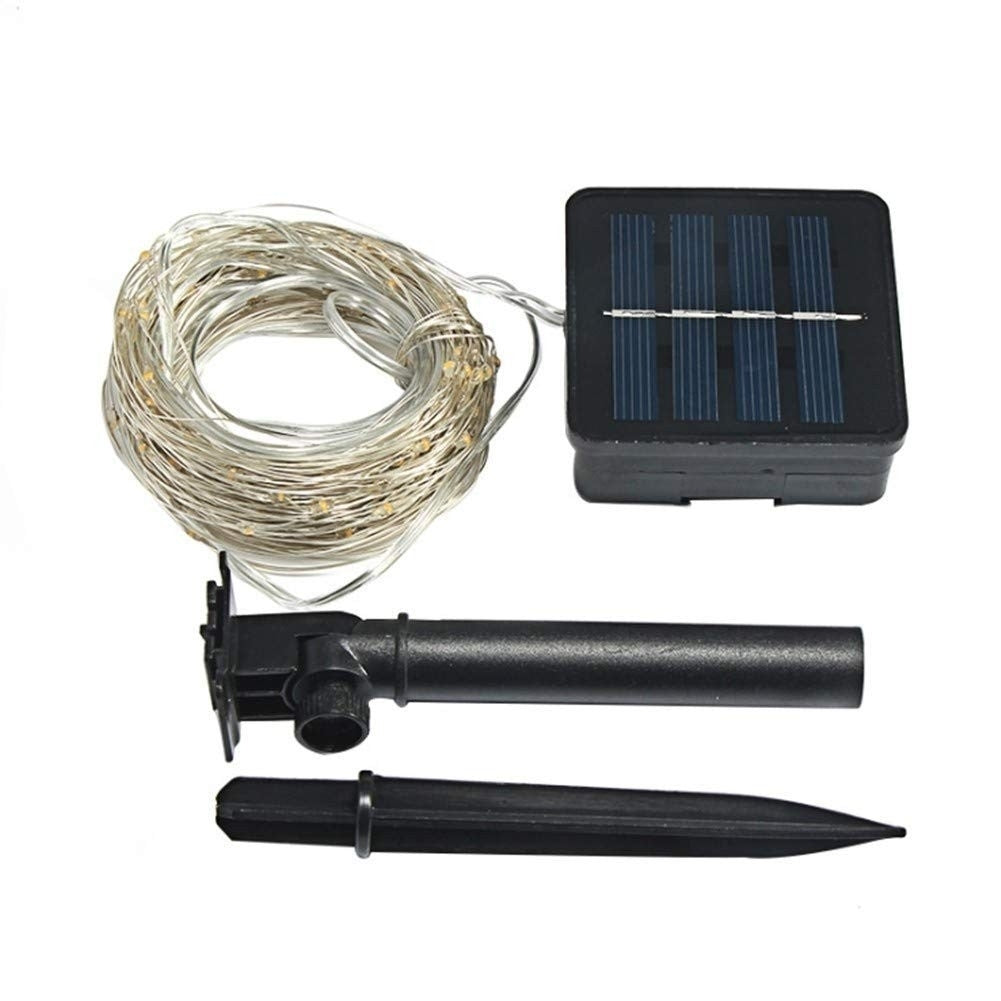 Instalatie solara pentru casa sau gradina, 100 LED-uri, 12 metri
