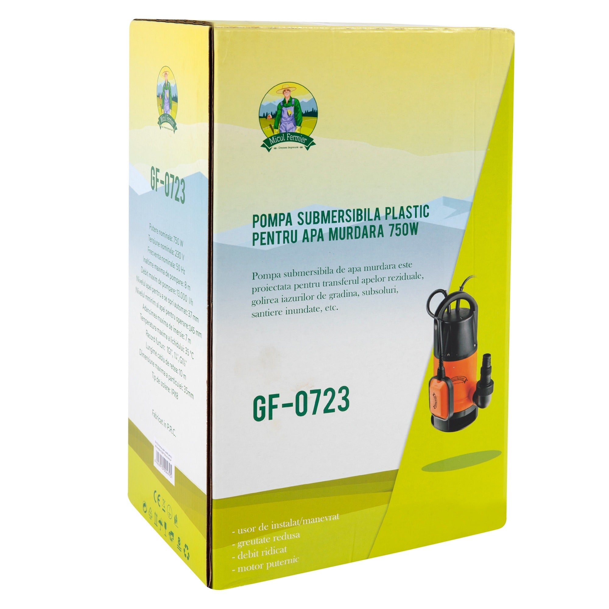 Pompa apa MURDARA din plastic 750W Micul Fermier GF-0723
