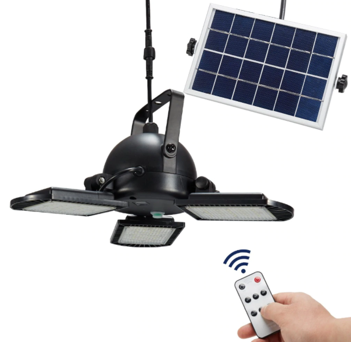 Lampa solara cu 3 proiectoare LED