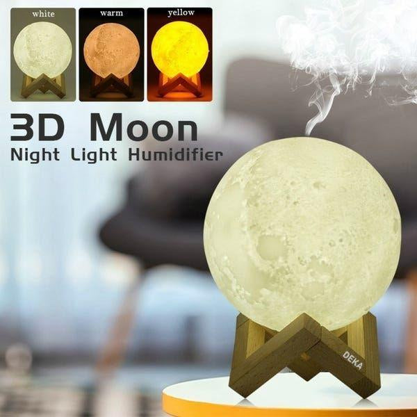 Lampa de veghe forma Luna 3d , cu umdificator