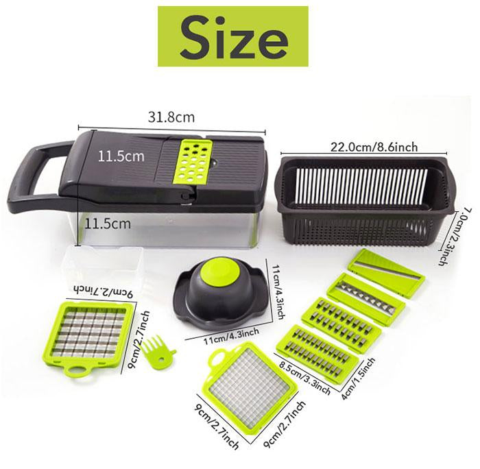 Razatoare multifunctionala pentru legume cu 7 accesorii interschimbabile