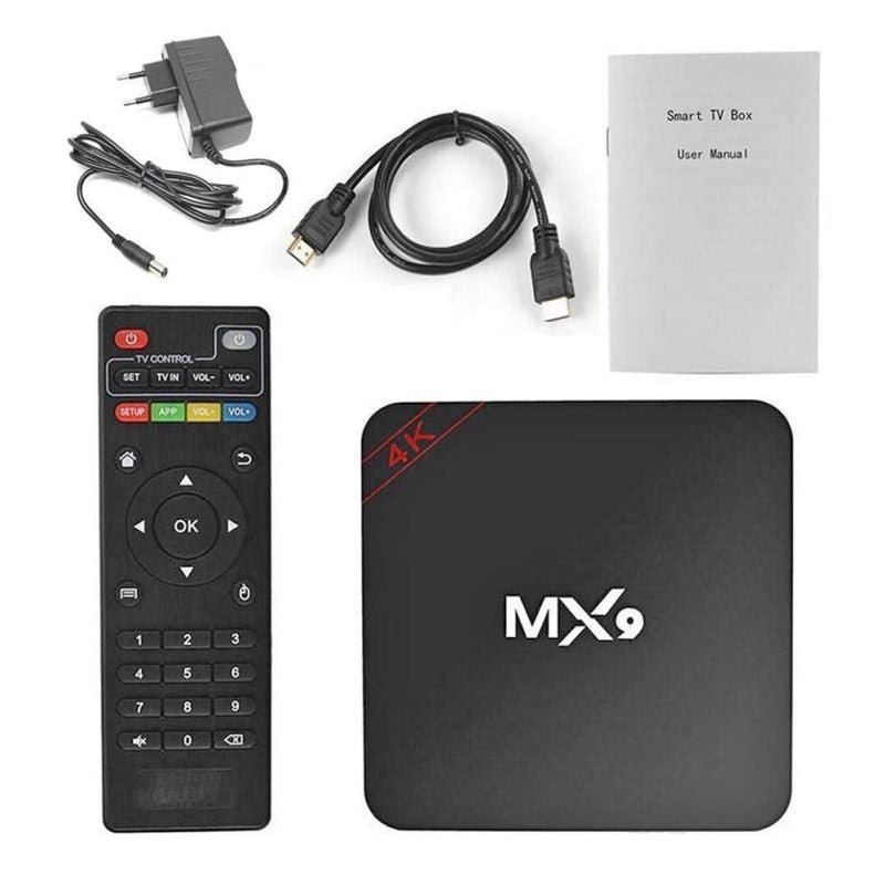 Smart TV Box Android Mini PC Ultra-HD 4K, telecomanda