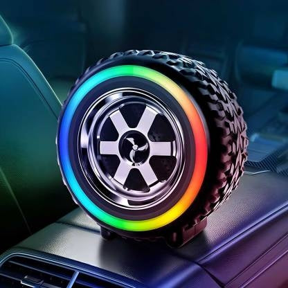 Boxa portabila in forma de anvelopa, bluetooth mp3 si radio fm, TF, lumini rgb