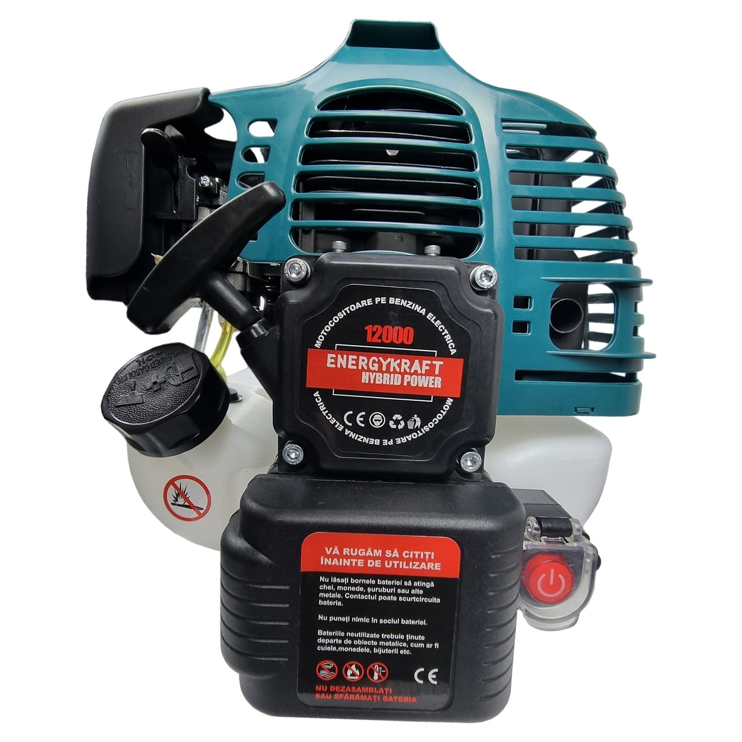 Motocoasa pe benzina EnergyKraft HYBRID Power 12000, 7.5CP, pornire hibrida electrica la buton + pornire manuala