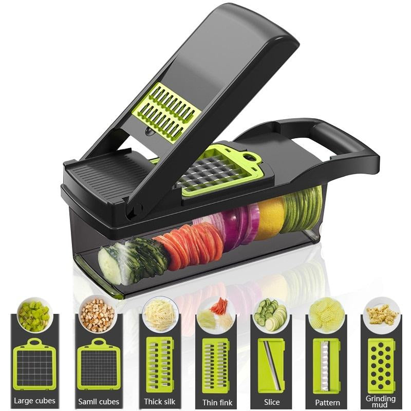 Razatoare multifunctionala pentru legume cu 7 accesorii interschimbabile