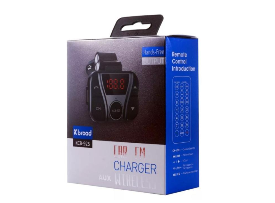 Modulator FM KCB-925 cu telecomanda, bluetooth, USB, TF card, Line in, ecran digital