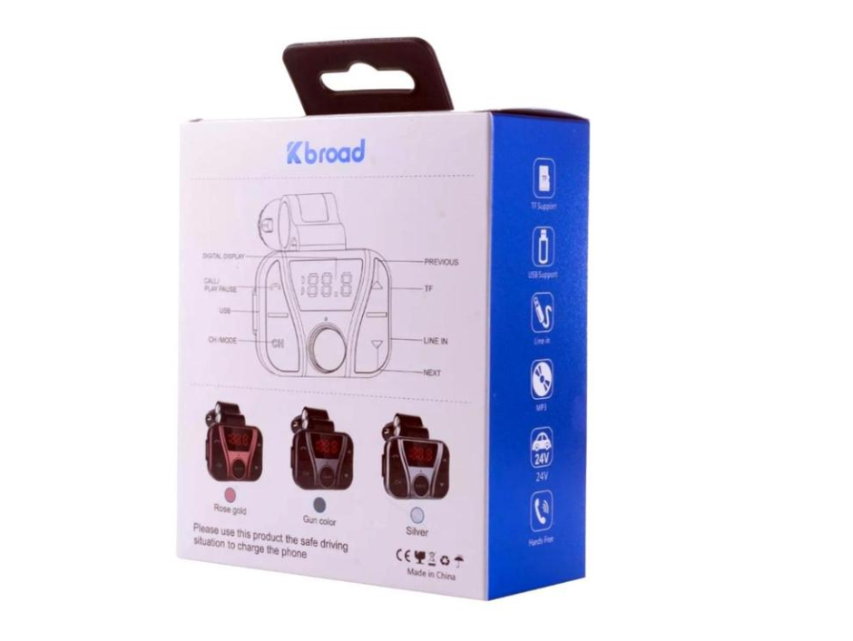 Modulator FM KCB-925 cu telecomanda, bluetooth, USB, TF card, Line in, ecran digital