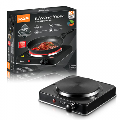 Plita electrica ceramica RAF-8010AB 1000 W plita de gatit cu control temperatura protectie la supraincalzire