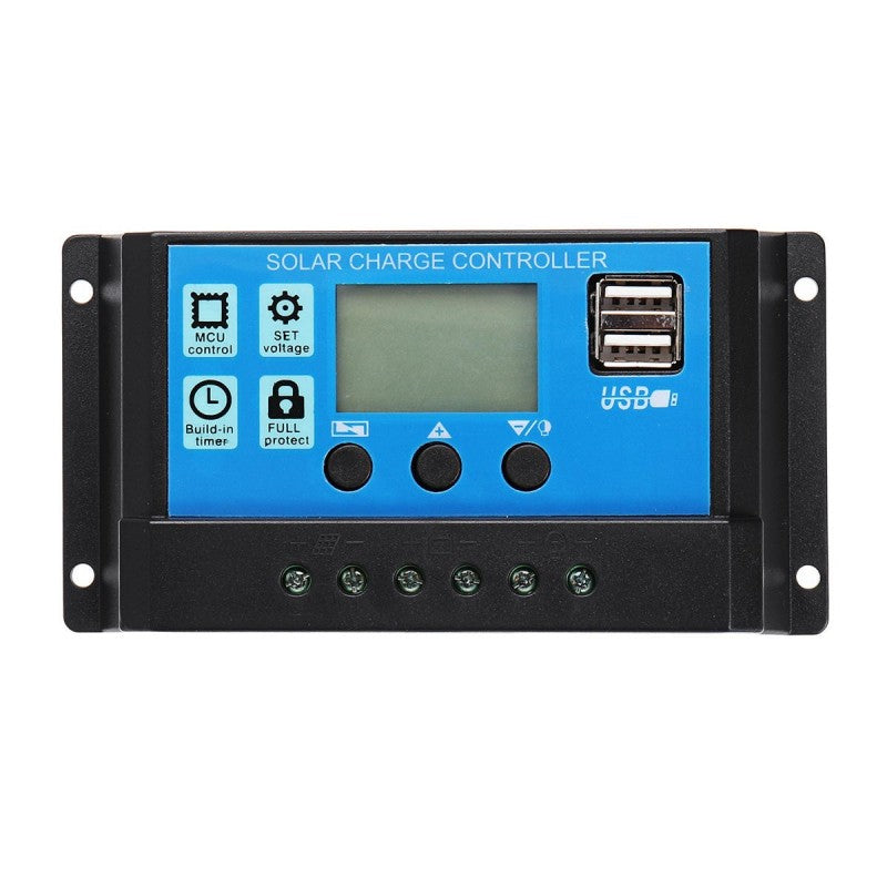 Controler regulator panou fotovoltaic, cu afisaj LCD, 12/24 V, 10/20/30 Amperi