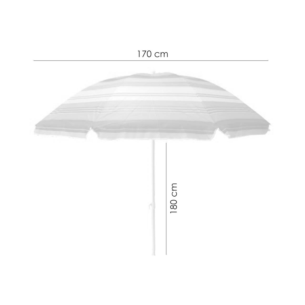 Umbrela protectie soare multicolora diametru 170cm si inaltime 180cm multicolora