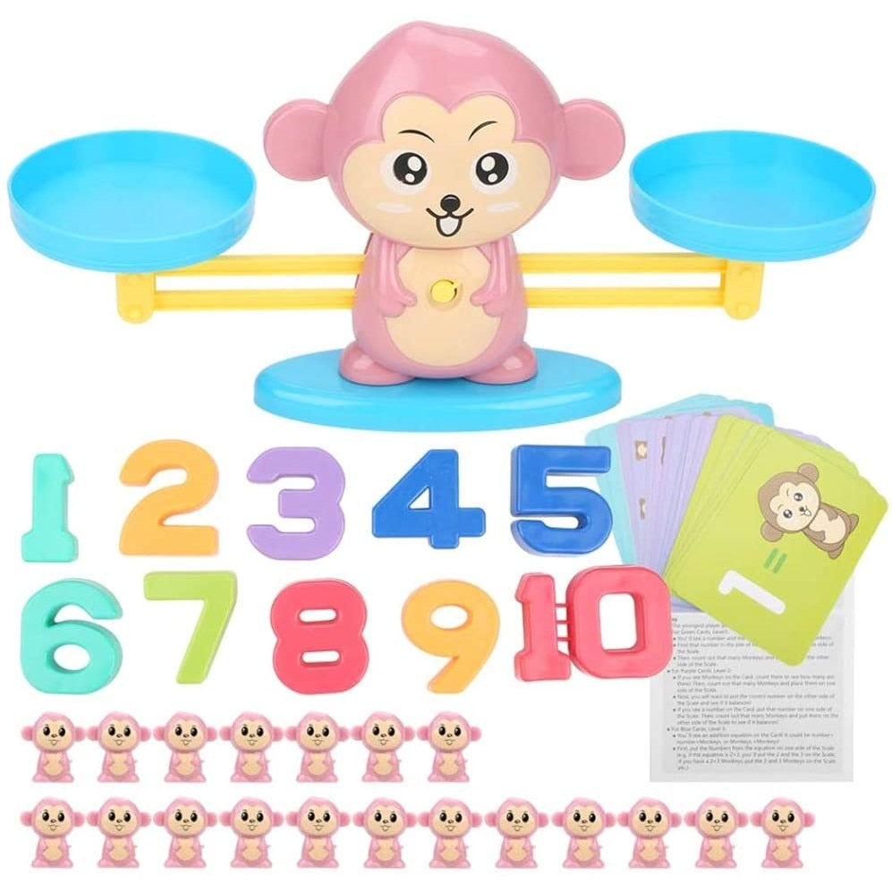 Jucarie maimuta tip balanta, matematica educativa pentru acasa