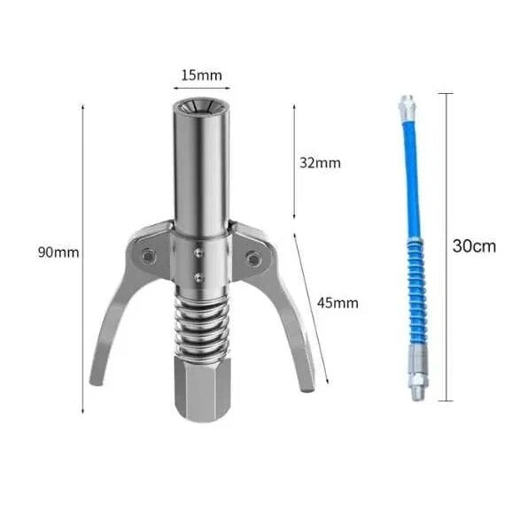 Cap gresor, cupla rapida pentru pompa gresare, set cu furtun, 10000 PSI, 90mm