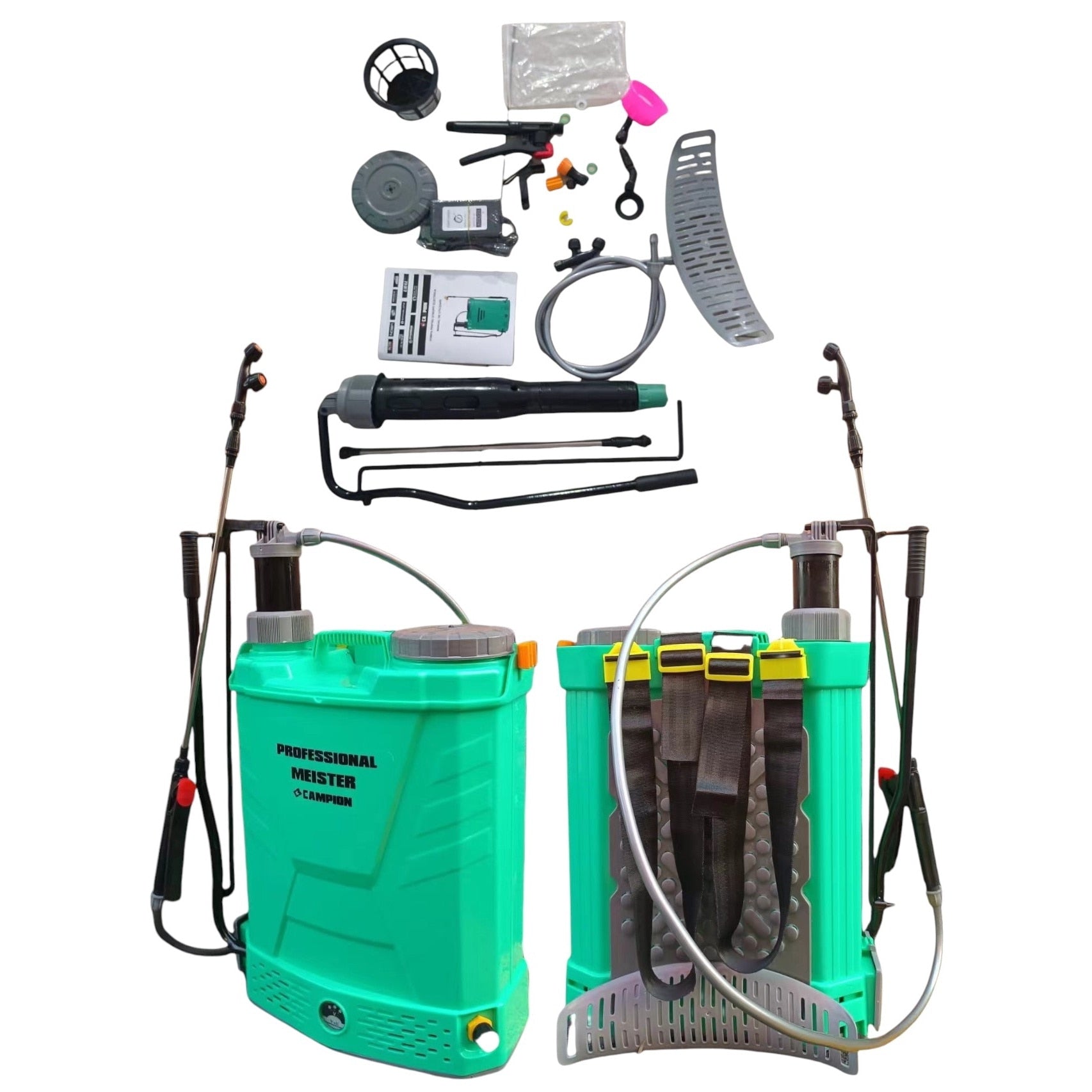 Pompa de stropit electrica CMP1670, 2 in 1, manuala si electrica, 16 L, acumulator, 6 BAR, regulator, accesorii incluse