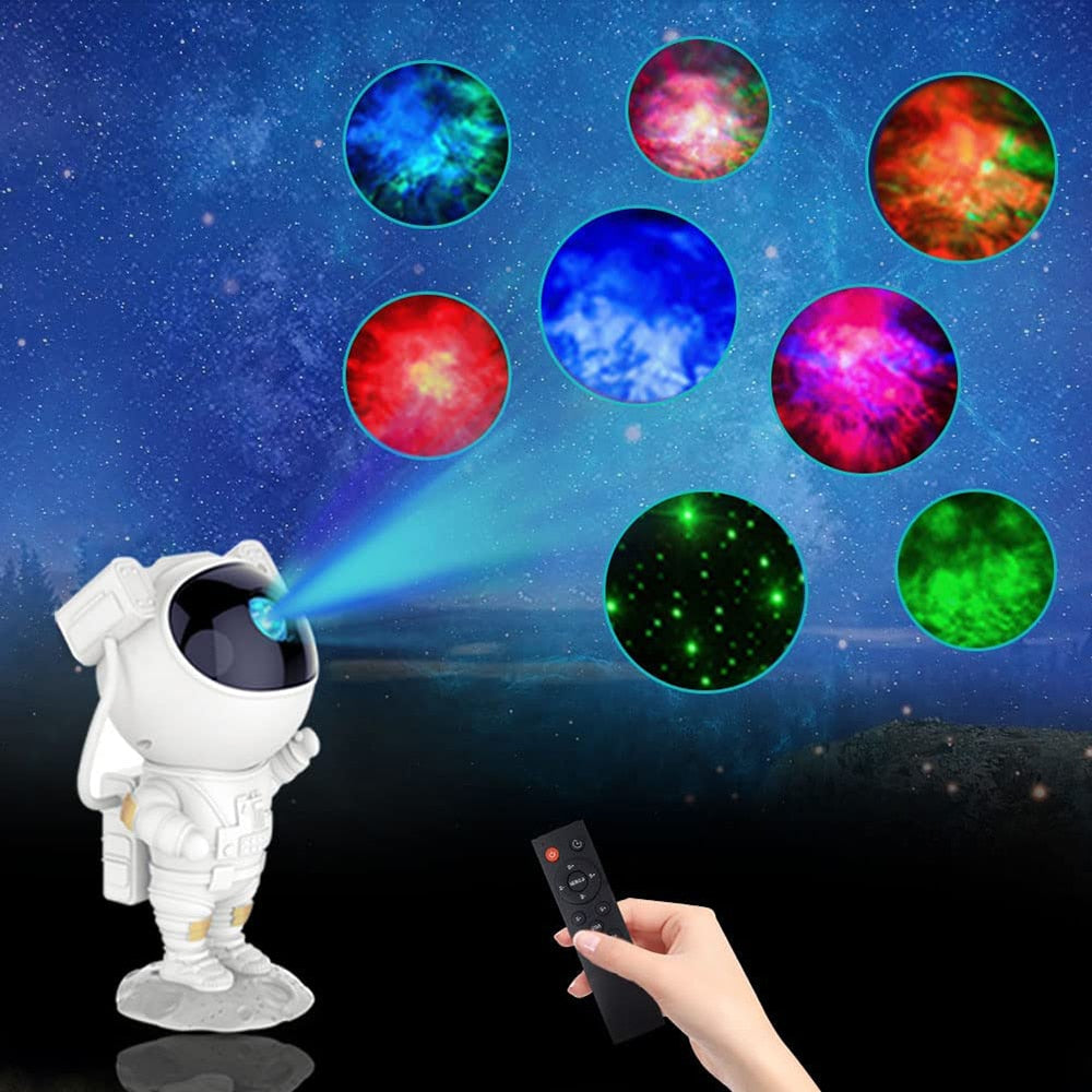 Lampa LED pentru copii cu proiector Galaxy Starry Sky, Model astronaut, Telecomanda