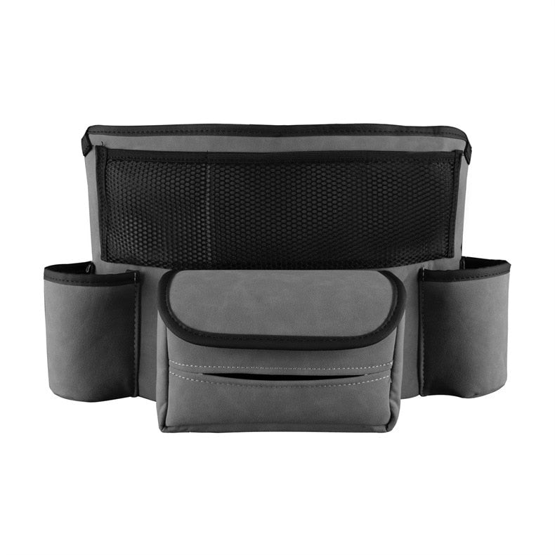 Organizator auto scaun, din piele, multifunctional, 6 compartimente depozitare, universal