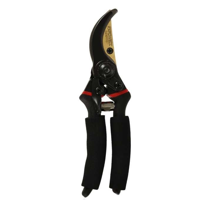 Foarfeca de gradina, otel SK5, 22 cm, pentru arbusti, trandafiri, copaci, manere ergonomice antiaderente