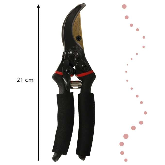 Foarfeca de gradina, otel SK5, 22 cm, pentru arbusti, trandafiri, copaci, manere ergonomice antiaderente